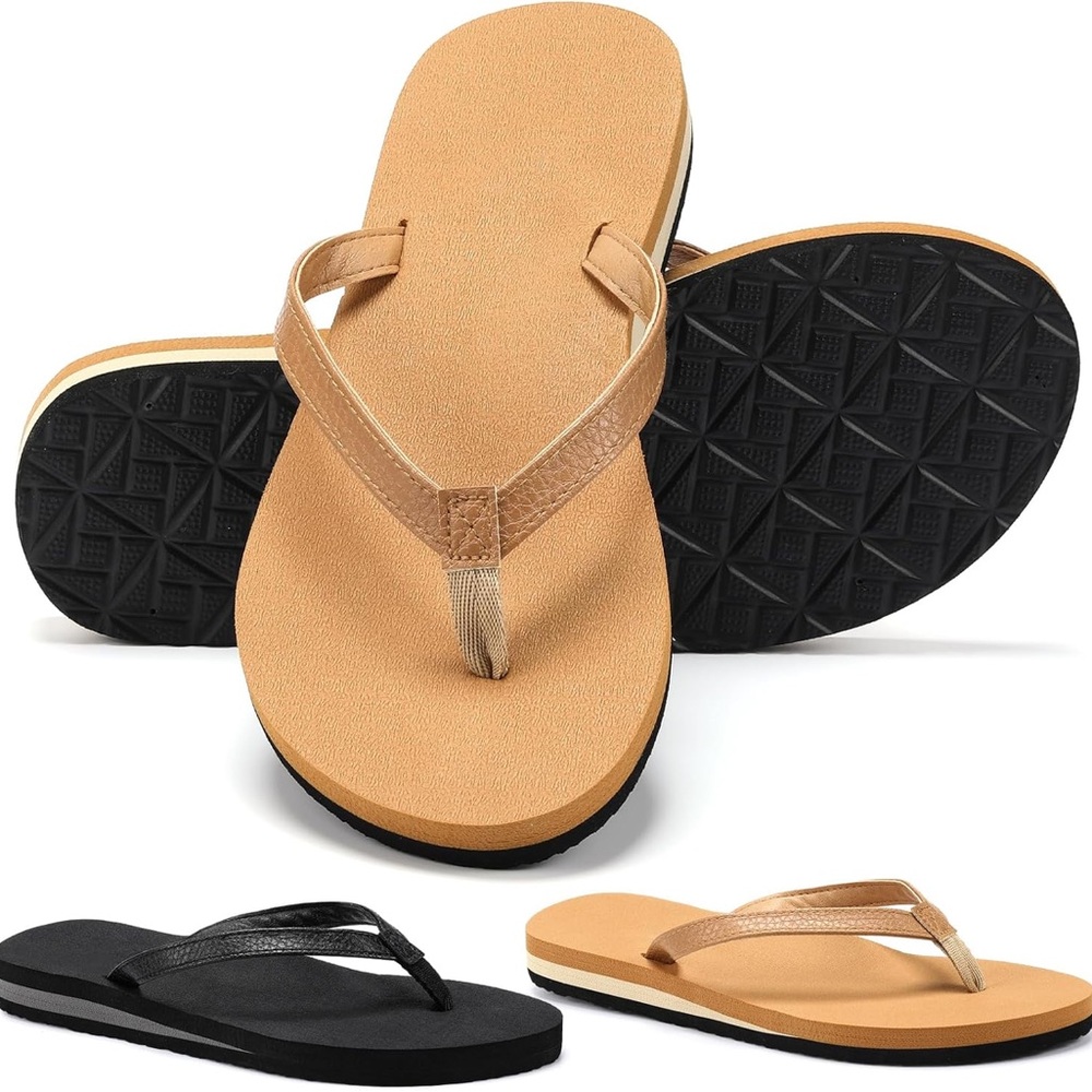 2 pairs women’s sandals with Arch support outdoor indoor
